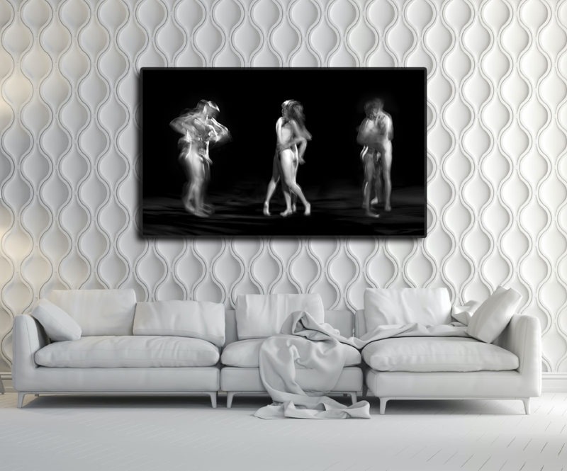 photographie en noir et blanc de couple nu du photographe alain schwarzstein en vente dans le store de la galerie22