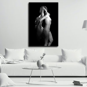 photographie en noir et blanc de couple nu du photographe alain schwarzstein en vente dans le store de la galerie22