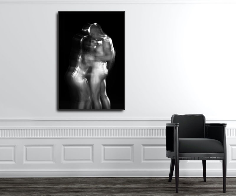 photographie en noir et blanc de couple nu du photographe alain schwarzstein en vente dans le store de la galerie22