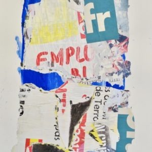 collage sur papier de danielle prijikorski artiste peintre de la galerie22