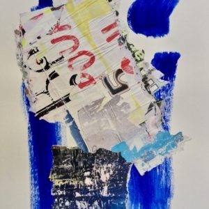 collage sur papier de danielle prijikorski artiste peintre de la galerie22