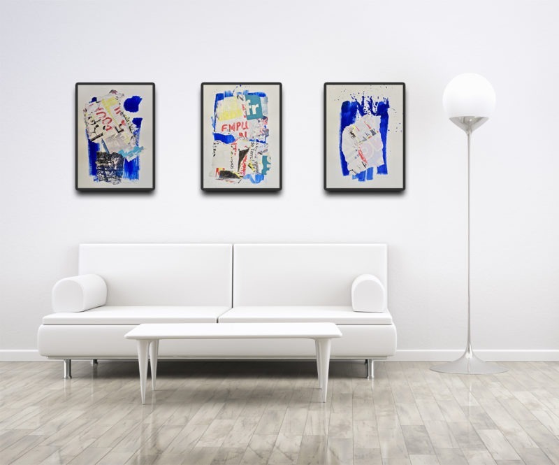 collage sur papier de danielle prijikorski en vente dans le store de la galerie22