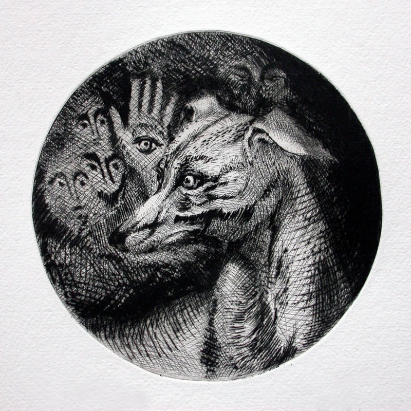 engraving, etching, drypoint, aquatint on paper by Monique Flosi for sale in the online shop of the gallery 22 contemporain