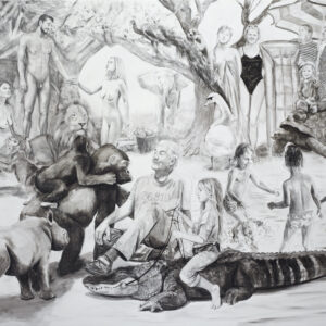 art narratif sur toile grand format de Svetà Marlier en vente dans la boutique de la Galerie 22