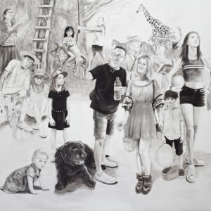 art narratif sur toile grand format de Svetà Marlier en vente dans la boutique de la Galerie 22
