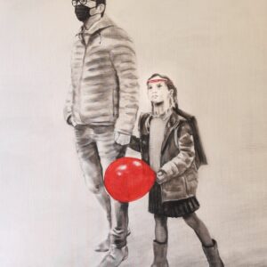 acrylic and black stone painting on canvas by sveta marlier on sale in the online shop of gallery 22