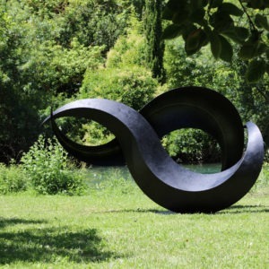 sculpture for garden in metal by francis guerrier on sale in the online shop of gallery 22.