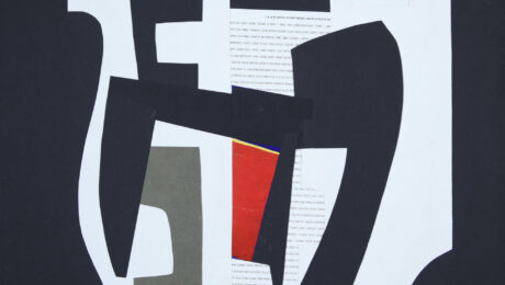 collage on contemporary paper of the painter raymond guerrier on sale in the online shop of the gallery 22.