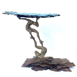 sculpture contemporaine en bronze et cuivre de gilles candelier disponible dans la boutique en ligne de la galerie 22a