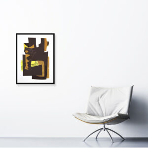 collage on contemporary paper of the painter raymond guerrier on sale in the online shop of the gallery 22.