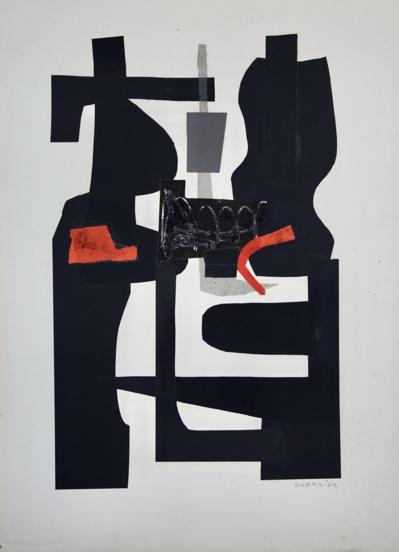 collage contemporain sur papier de raymond guerrier artiste peintre disponible dans la boutique en ligne de la galerie22