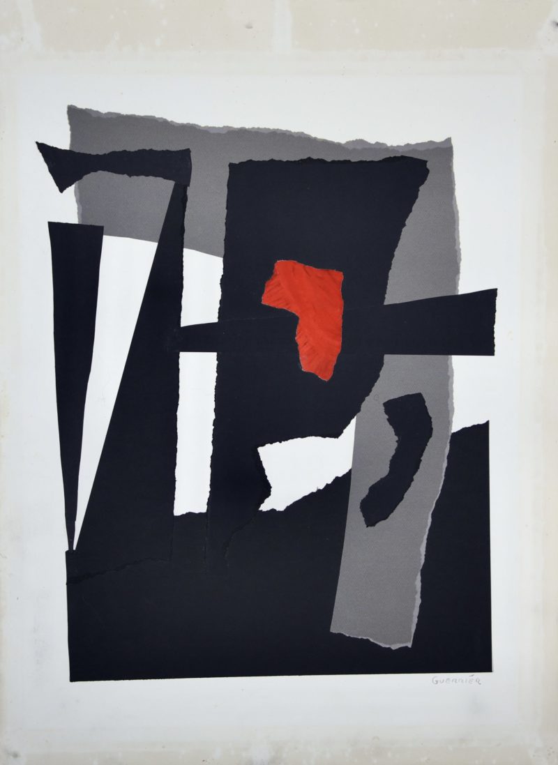collage contemporain sur papier de raymond guerrier artiste peintre disponible dans la boutique en ligne de la galerie22