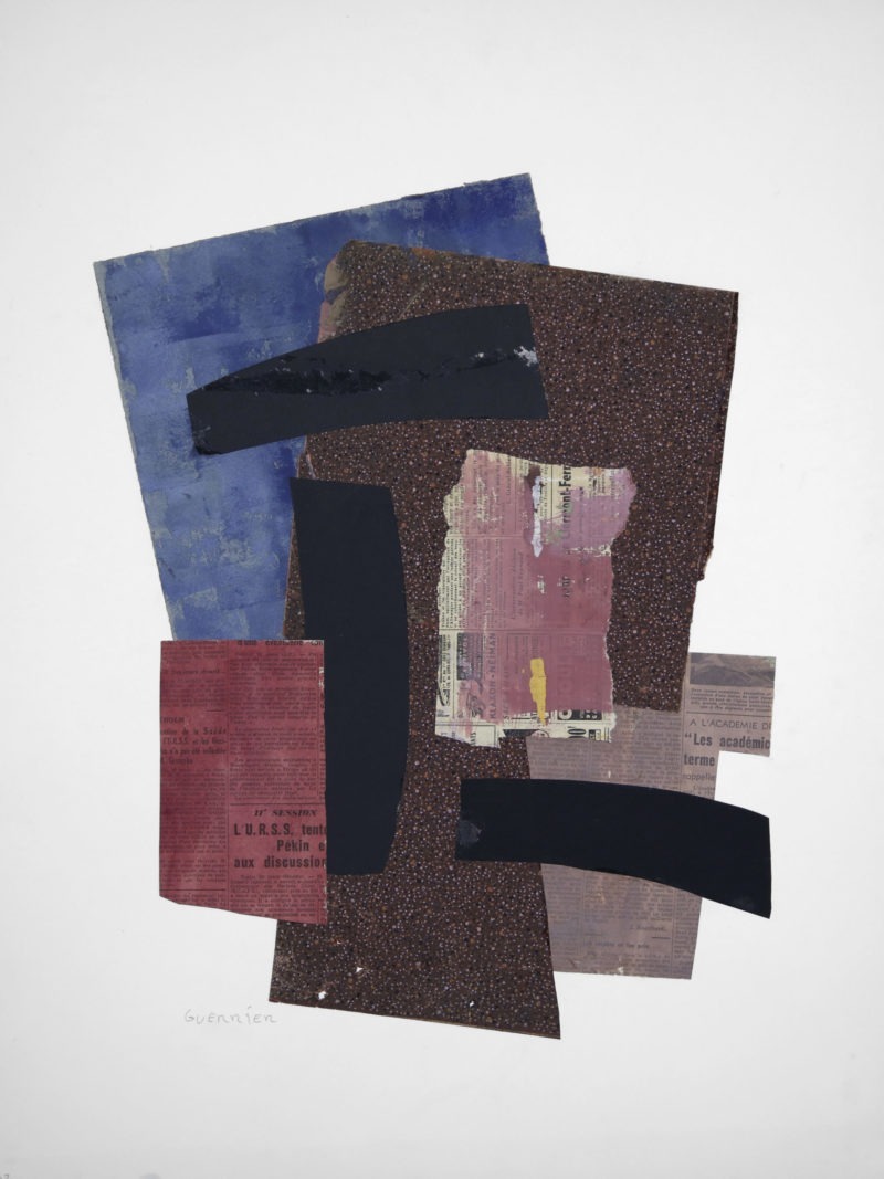 collage contemporain sur papier de raymond guerrier artiste peintre disponible dans la boutique en ligne de la galerie22