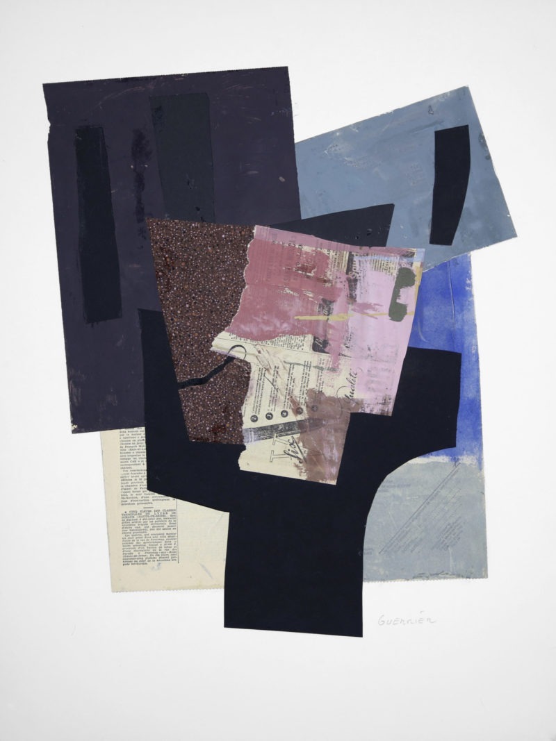 contemporary collage on paper by raymond guerrier painter available in the online shop of the gallery22