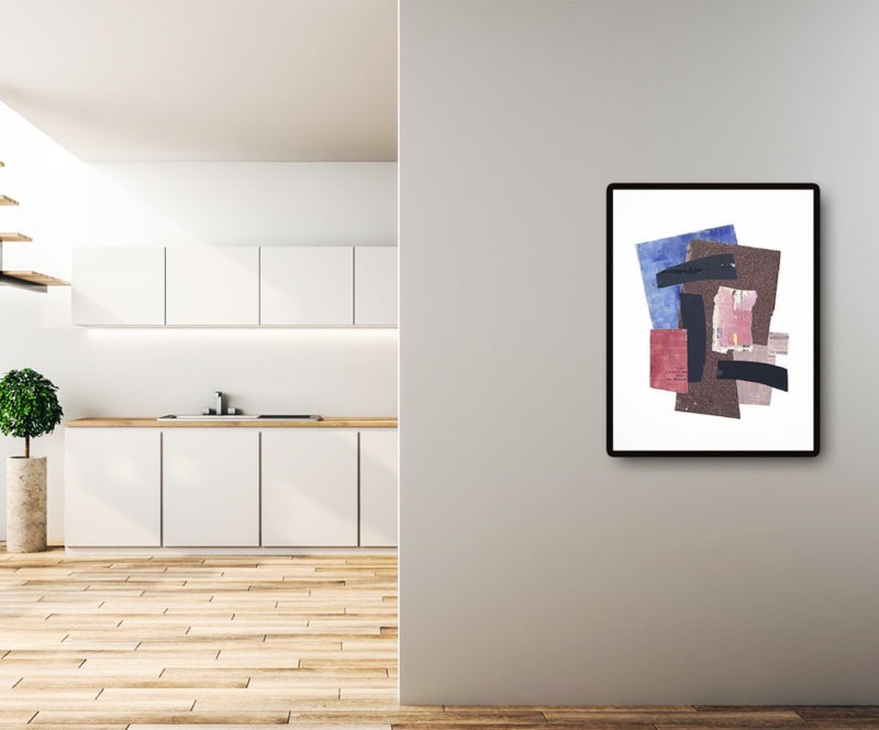 collage sur papier de raymond guerrier