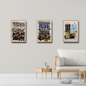 collage sur papier et peinture de DANIELLE PRIJIKORSKI