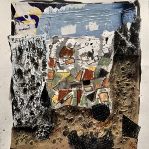 collage and mixed media on paper by Danielle Prijikorski on sale at galerie22 art contemporain
