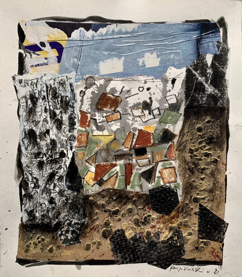 collage et technique mixte sur papier de Danielle Prijikorski en vente à la boutique galerie22 art contemporain