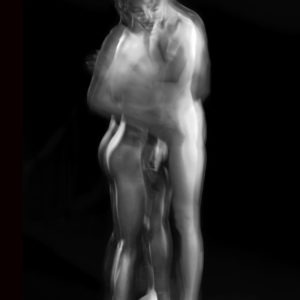 black and white photograph of naked couple by photographer alain schwarzstein on sale in the store of the gallery22
