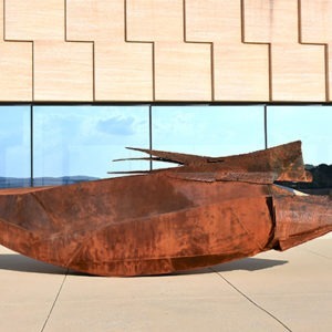 sculpture for the outdoor garden in corten by Julien Allègre for sale in the gallery 22 shop