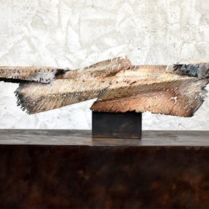 metal sculpture of Julien Allègre for sale in the shop of the gallery 22