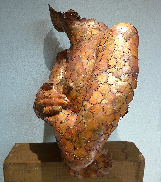 figurative wall sculpture by gilles candelier on sale in the gallery's online shop