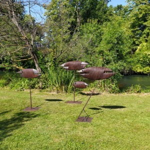 sculptures in wood and metal for the garden of pierre riba on sale in the online shop of gallery 22.