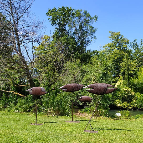 sculptures en bois et metal pour le jardin de pierre riba en vente dans la boutique en ligne de la galerie 22.