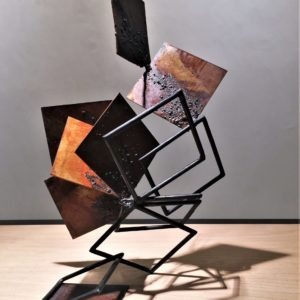 sculpture metal oxydé de sebastien zanello en vente dans la galerie en ligne de la la galerie 22