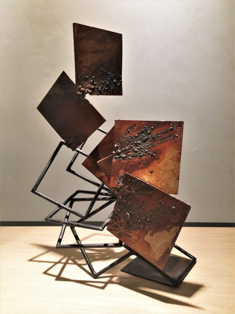 sculpture metal oxidized of sebastien zanello on sale in the online gallery of the gallery 22