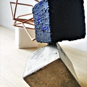 sculpture oxidized metal and concrete by sebastien zanello on sale in the online gallery of gallery 22