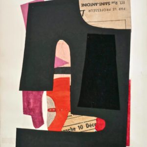 collage sur papier de raymond guerrier artiste peintre de la galerie en ligne galerie 22