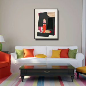 collage sur papier de raymond guerrier artiste peintre de la galerie en ligne galerie 22