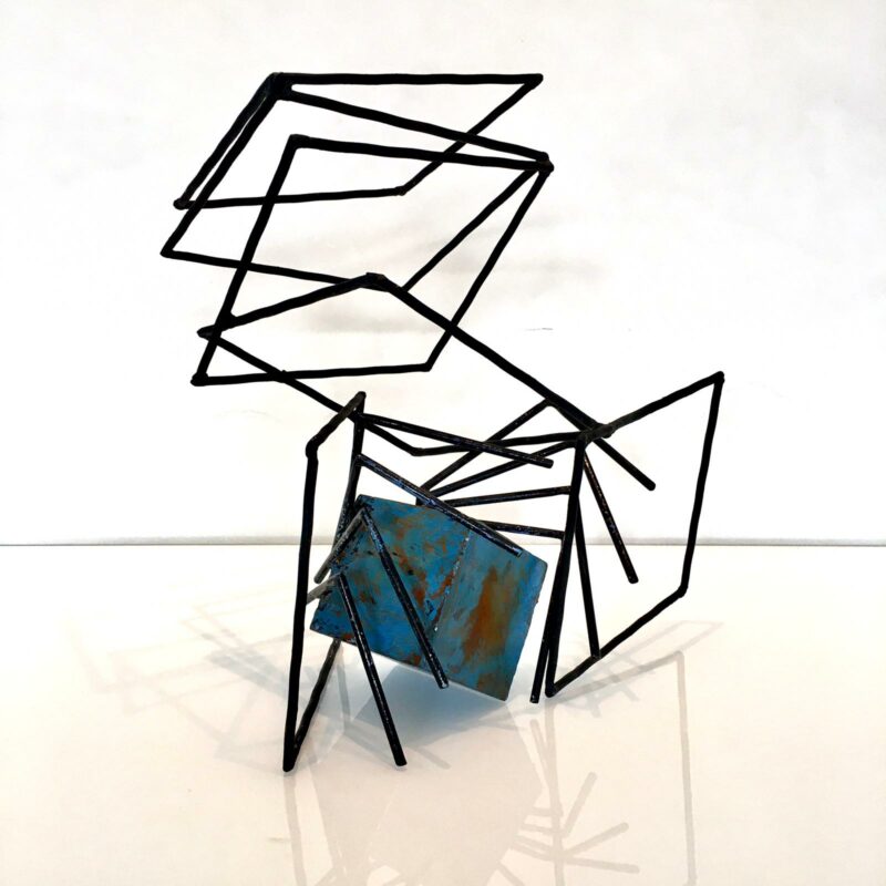 sculpture in metal by sebastien zanello for sale in the gallery 22 store