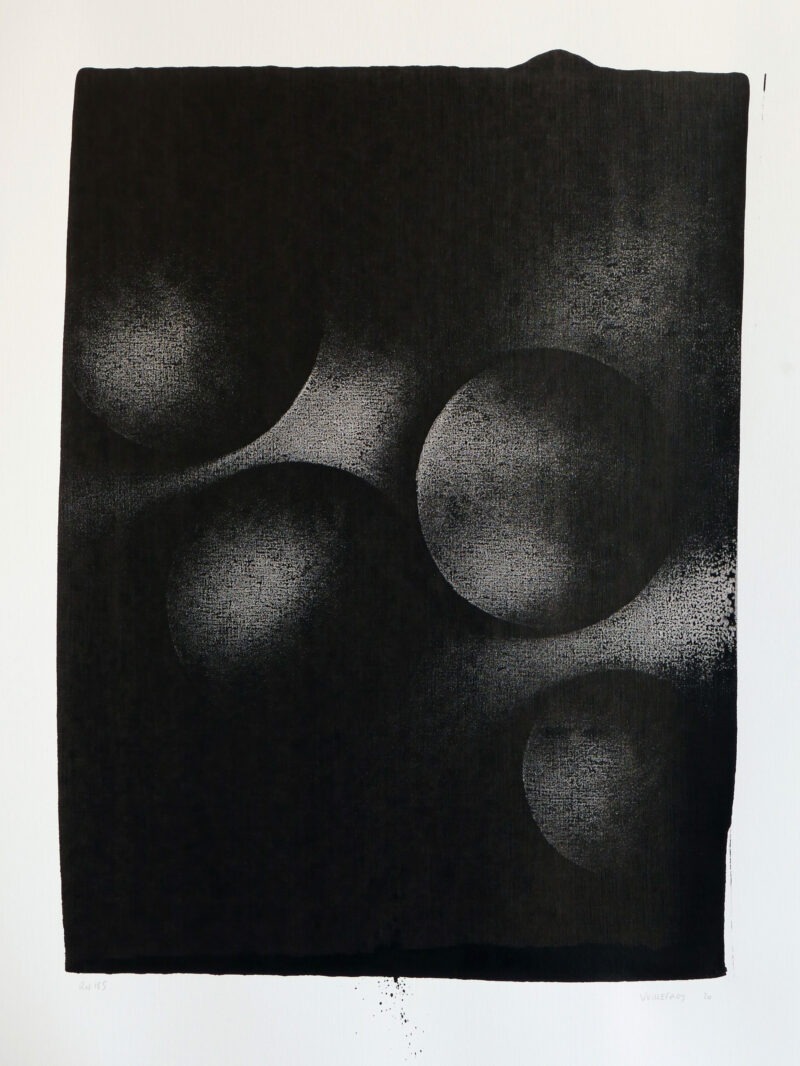 Indian ink on black and white paper by thomas de vuillefroy