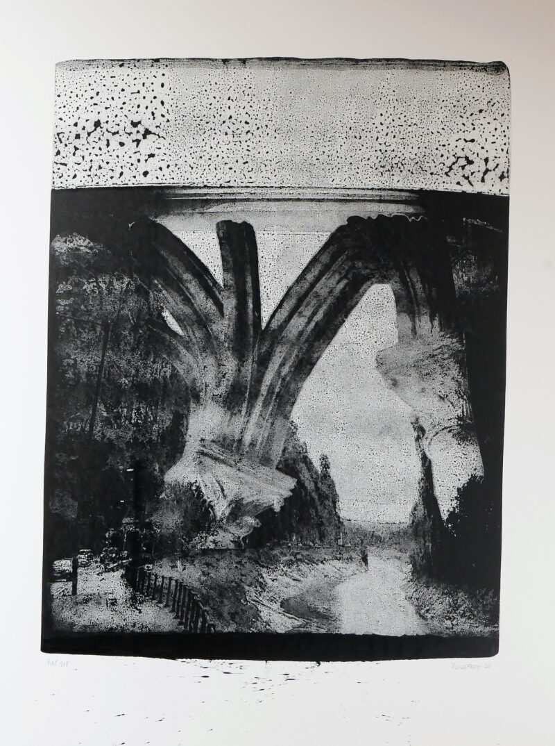 Indian ink on black and white paper by thomas de vuillefroy