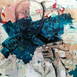 acrylic painting on canvas regard of children by marcelin yao