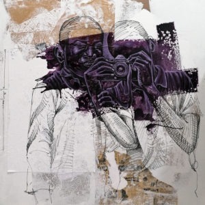 peinture acrylique sur toile figurative de marcelin yao