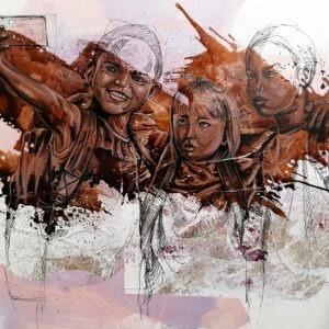 acrylic painting and ink by marcelin yao