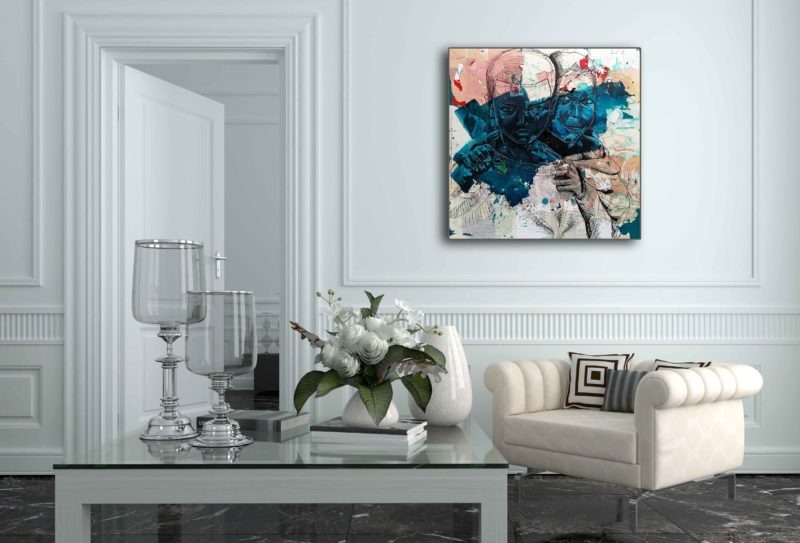 peinture acrylique sur toile de marcelin yao in situ