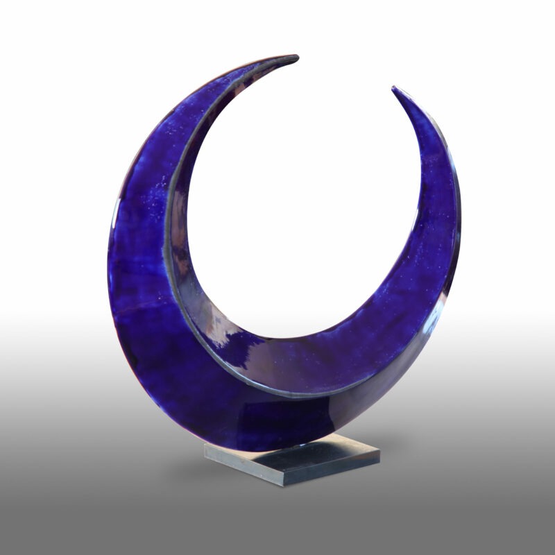 sculpture contemporaine en céramique emaillée de francis guerrier