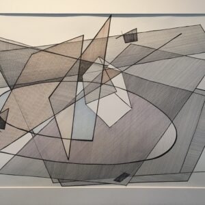 contemporary drawing, mixed media on Canson paper, framed