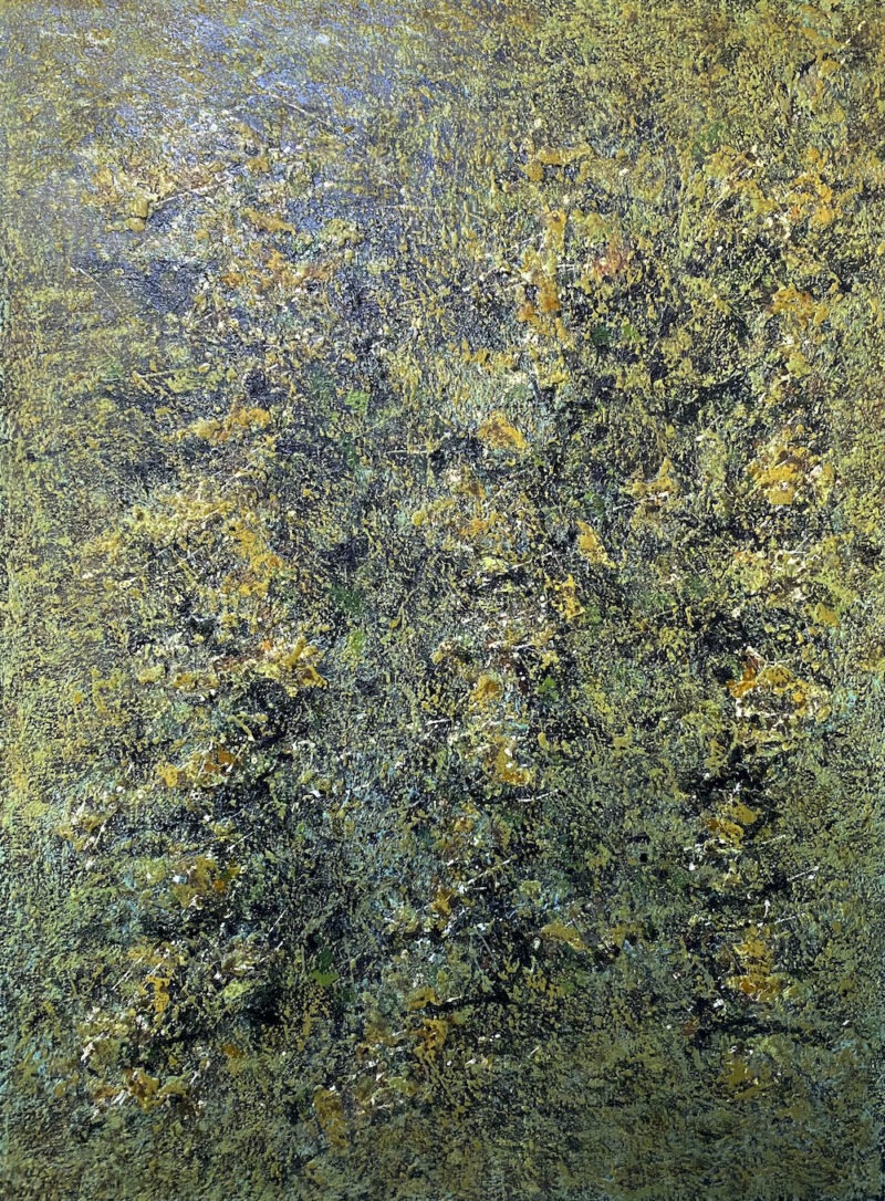 peinture à l huile sur toile abstraite dans les tons de terre de jean marie zazzi