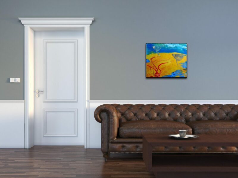 la mer de lumière est une peinture acrylique couleur vive sur toile d enrique mestre jaime in situ