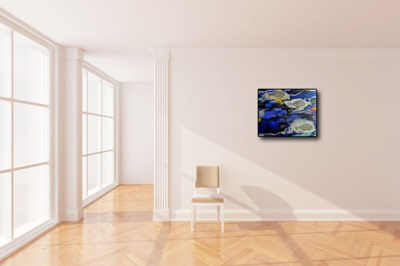 la mer des daurades est une peinture acrylique couleur vive sur toile d enrique mestre jaime in situ