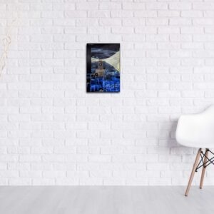la nuit est une peinture acrylique couleur vive sur toile d enrique mestre jaime in situ