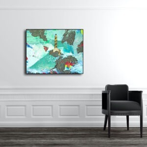 les iles gymesies est une peinture acrylique couleur vive sur toile d enrique mestre jaime in situ