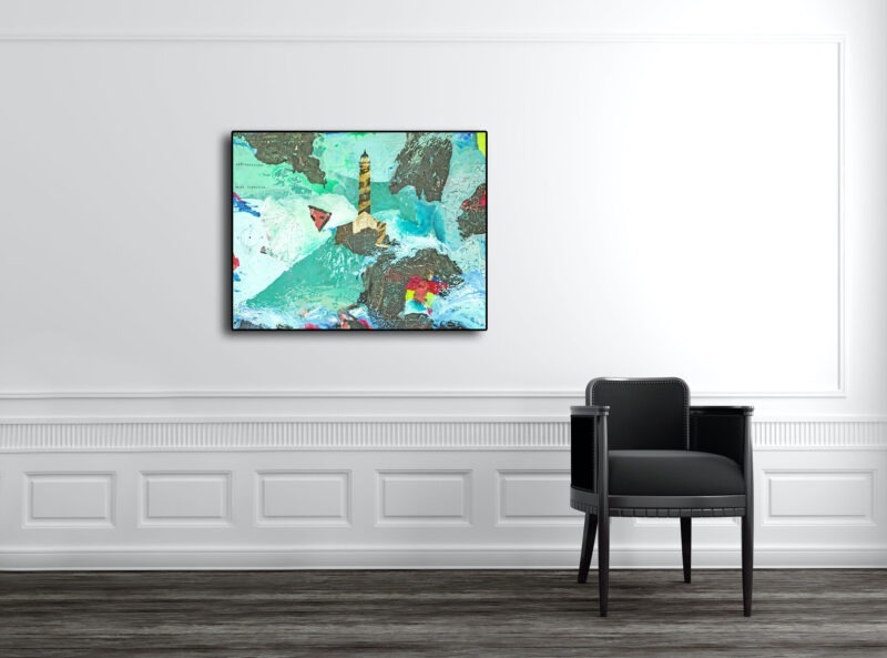 les iles gymesies est une peinture acrylique couleur vive sur toile d enrique mestre jaime in situ