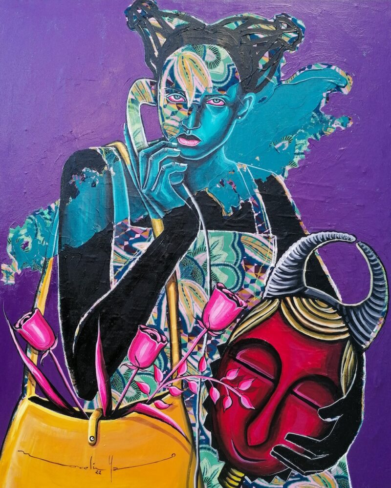 peinture figurative contemporaine de marcelin yao acrylique sur toile