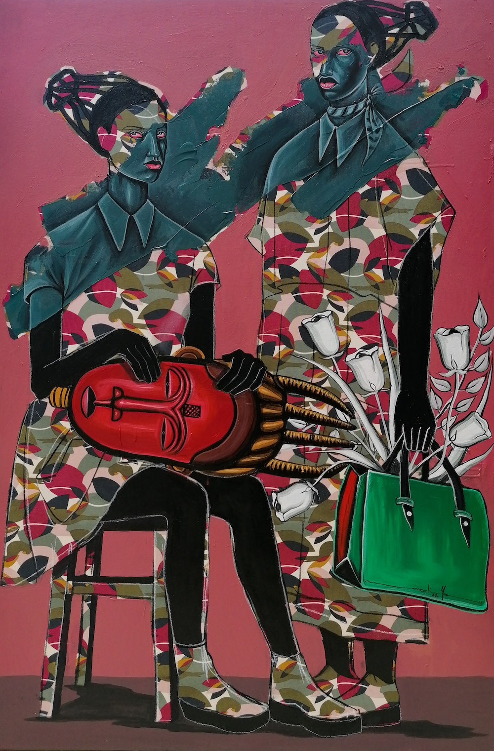 peinture figurative contemporaine de marcelin yao acrylique sur toile